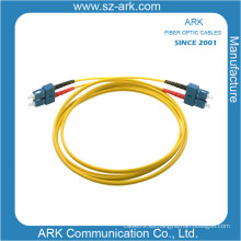 SC / PC-SC / PC Cable de fibra óptica duplex de un solo modo